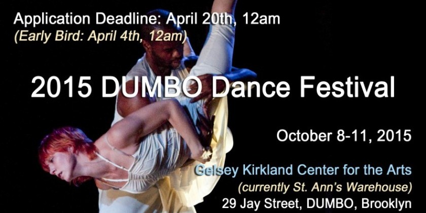 Submit Applications to 15th Annual DUMBO Dance Festival (DDF)