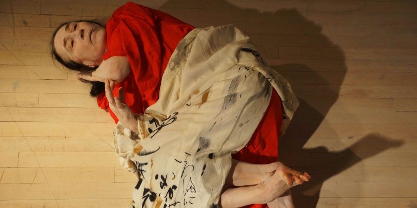 Joan Laage/Kogut Butoh with Vangeline Theater in "Rivers Running Red"