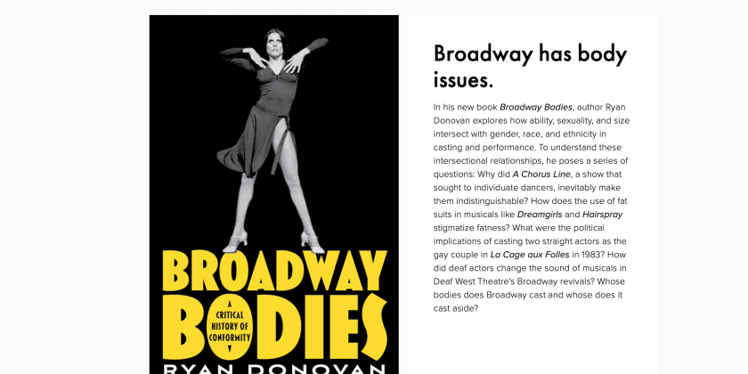 Ryan Donovan’s 'Broadway Bodies: A Critical History of Conformity' Available to the Public