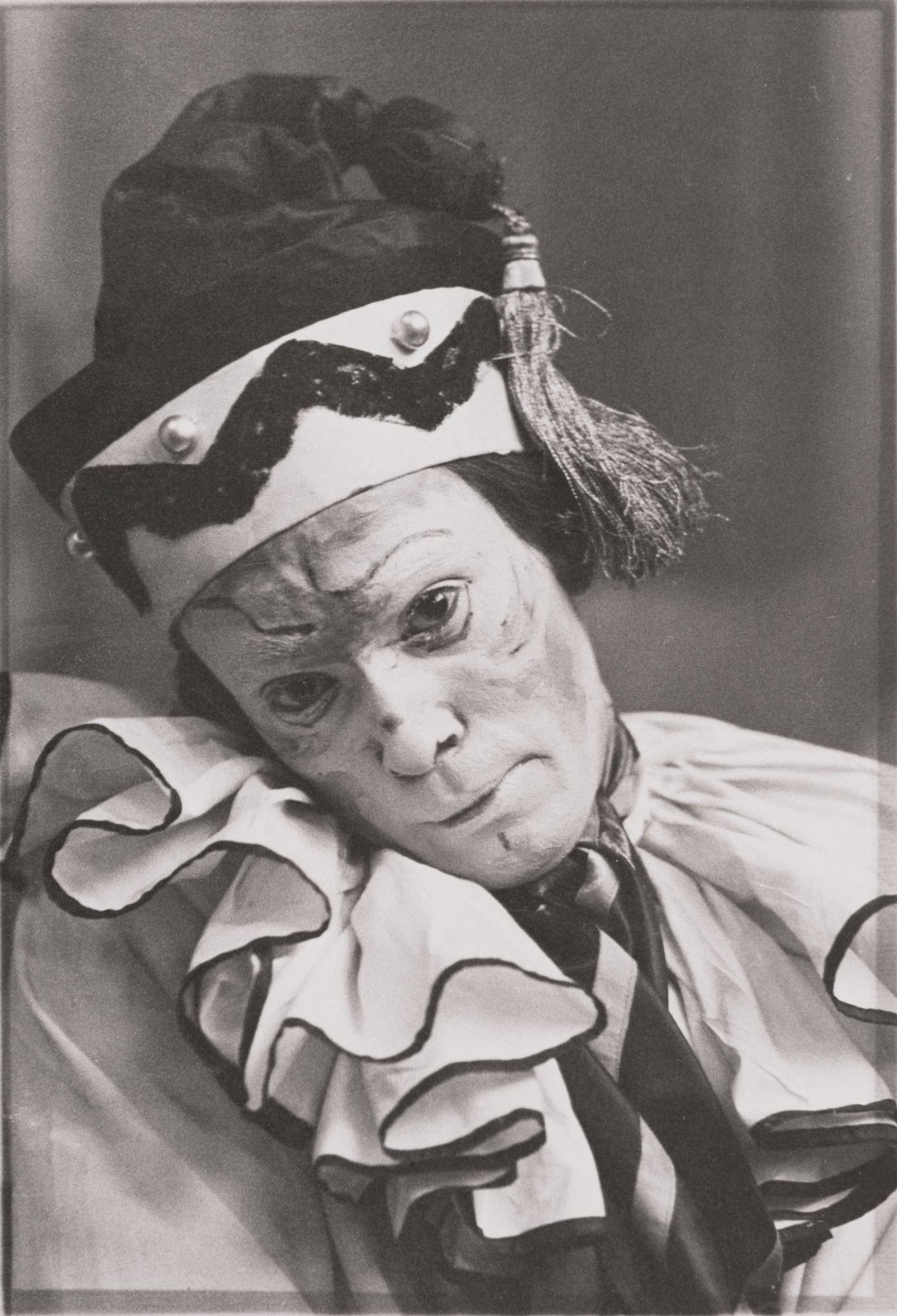 face of Valslav Nijinsky in Clown Makeup as the puppet Petrouchka