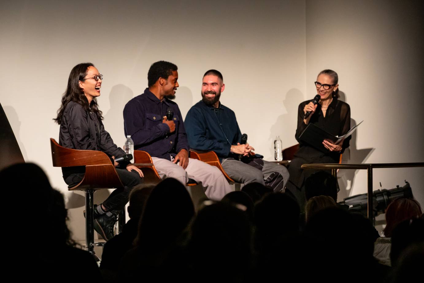 the panel of artists that created a new version of Martha Graham's Cortege of Eagles laugh and chat about their collaboration 